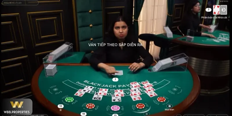 Hành động cược Blackjack W88